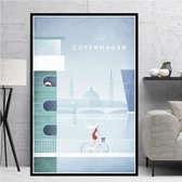 Kopenhagen Minimalist Poster - 40x50cm Canvas - Multi-color