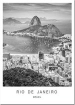 World Cities Poster Rio De Janeiro - 20x25cm Canvas - Multi-color