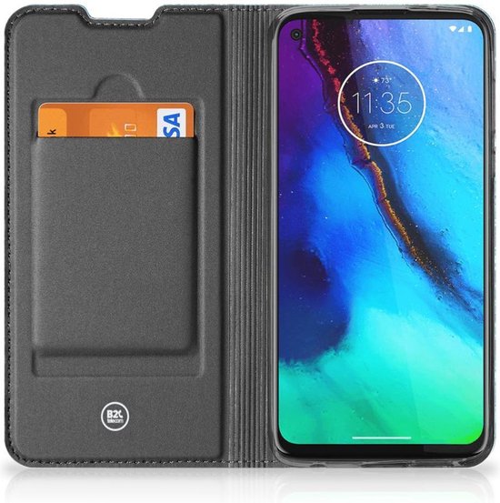 Coque de portable Motorola Moto G Pro Magnet Case Wood Blue