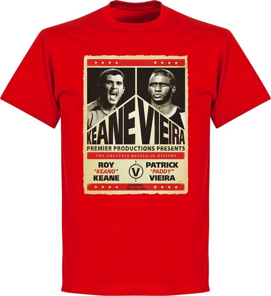 Keane vs. Viera Battle T-shirt - Rood - L