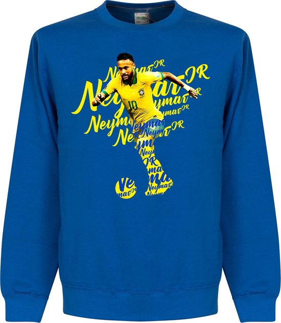 Neymar Brazilië Script Sweater - Blauw - XXL