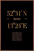 JUNIQE - Poster met kunststof lijst Berlin Icons gouden -40x60 /Goud &