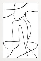 JUNIQE - Poster met houten lijst Icon -13x18 /Grijs & Ivoor