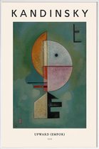 JUNIQE - Poster in kunststof lijst Kandinsky - Upward -13x18 /Groen &