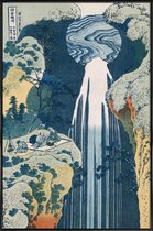JUNIQE - Poster in kunststof lijst Hokusai - The Amida Falls in the