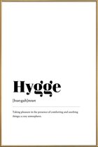 JUNIQE - Poster met kunststof lijst Hygge -20x30 /Wit & Zwart
