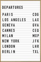 JUNIQE - Poster met kunststof lijst Departure Paris -30x45 /Wit &