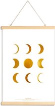 JUNIQE - Posterhanger Lunar gouden -20x30 /Goud & Wit