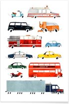 JUNIQE - Poster Cars and Lorries -40x60 /Kleurrijk