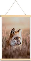 JUNIQE - Posterhanger Fox in Reeds -20x30 /Bruin & Oranje