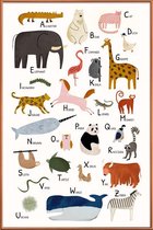 JUNIQE - Poster met kunststof lijst Animal Friends II -13x18