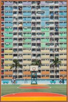 JUNIQE - Poster met kunststof lijst On the Court -20x30 /Kleurrijk