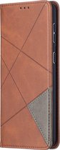Mobigear Rhombus Slim Bookcase Hoesje - Geschikt voor Samsung Galaxy S21 Plus - Gsm case - Bruin