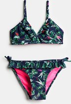WE Fashion Meisjes bikini met volant en bladerendessin