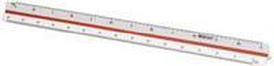 Westcott schaalstok - 30cm - schaal 1:2,5/5/10/20/50/100 - AC-E10164 - Westcott
