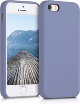 kwmobile telefoonhoesje geschikt voor Apple iPhone SE (1.Gen 2016) / iPhone 5 / iPhone 5S - Hoesje met siliconen coating - Smartphone case in lavendelgrijs