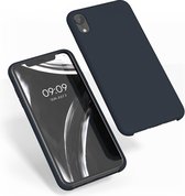 kwmobile telefoonhoesje geschikt voor Apple iPhone XR - Hoesje met siliconen coating - Smartphone case in bosbesblauw