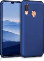 kwmobile telefoonhoesje geschikt voor Samsung Galaxy A40 - Hoesje voor smartphone - Back cover in metallic blauw