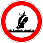 Verboden om over het gras te lopen bord - kunststof 400 mm