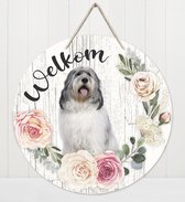 Welkom - Bobtail Terrier | Muurdecoratie - Bordje Hond