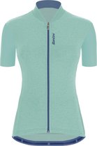 Santini Fietsshirt korte mouwen Dames Turquoise Blauw - Gravel S/S Jersey for woman - XL