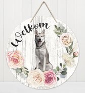 Welkom - Sibersche Husky | Muurdecoratie - Bordje Hond
