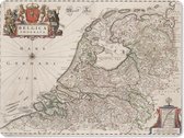Muismat Historische landkaarten - Oude landskaart van Nederland en België muismat rubber - 23x19 cm - Muismat met foto