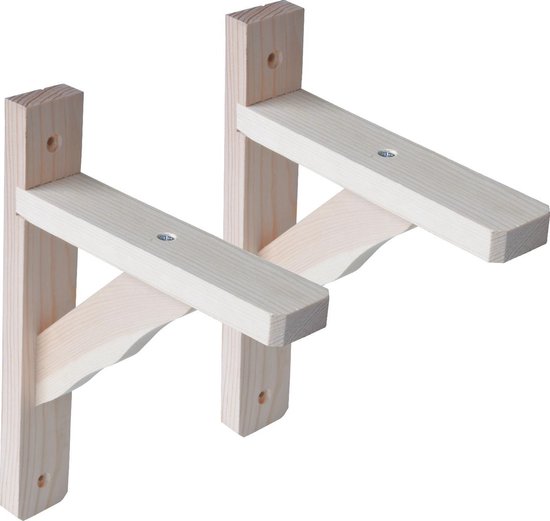 AMIG Porte-étagères du plateau - 2 pièces - 230 x 160 mm - Bois - pour de lourdes charges - 90 kg Plage