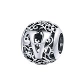 Letter V romantisch bedel | alfabet bead | Zilverana | geschikt voor Biagi , Pandora , Trollbeads armband | 925 zilver