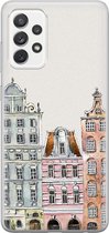 Samsung Galaxy A52 hoesje siliconen - Grachtenpandjes - Soft Case Telefoonhoesje - Amsterdam - Multi