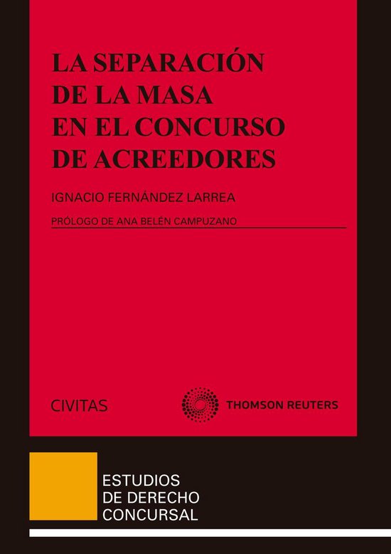 La separación de la masa en el concurso de acreedores - cover