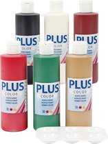 Plus Color acrylverf. Kerst verf. 6x250 ml/ 1 doos