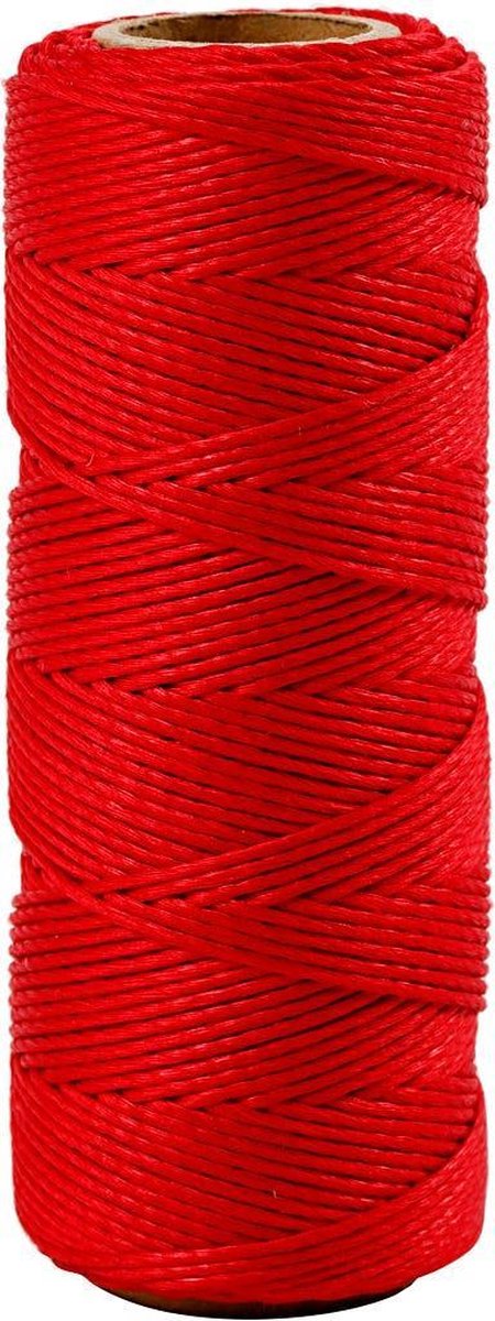 PacklinQ Bamboekoord. rood. dikte 1 mm. 65 m 1 rol