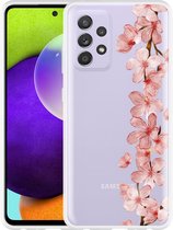Hoesje Geschikt voor Samsung Galaxy A52 Flower Branch
