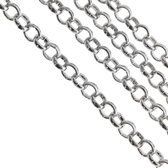 Jasseron Schakelketting (4 x 1 mm) Antiek Zilver (2.5 Meter)