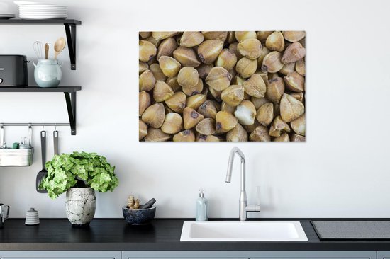 Gros plan de petits grains de sarrasin Toile 60x40 cm - Tirage photo sur toile (Décoration murale salon / chambre)