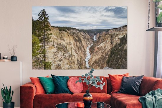 Yellowstone États-Unis Toile 180x120 cm - Tirage photo sur toile (Décoration murale salon / chambre) XXL / Groot format!