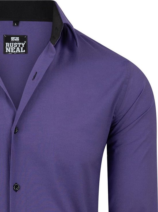 Heren overhemd paars - Rusty Neal - r-44 | bol.com