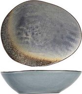 Thirza Grey Diep Bord - 20x16,5xh5,5cm - Ovaal