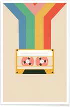 JUNIQE - Poster Retro Tape -20x30 /Kleurrijk