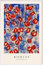 JUNIQE - Poster in kunststof lijst Rohlfs – Rosehips (Hagebutten,