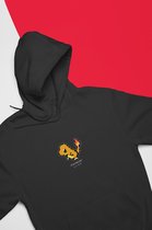 Charmander Pixel Art Zwart Hoodie - Kawaii Anime Merchandise - Pokemon - Unisex Maat L