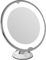 physa Make-up spiegel met verlichting - wit - 10x vergroting - 10 LED's - rond