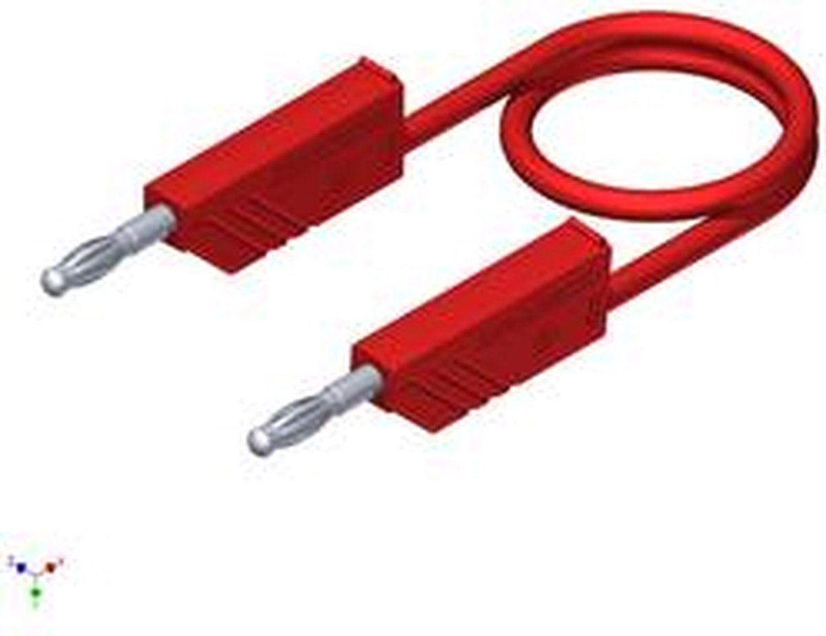 Hirschmann Test & Measurement CO MLN SIL 50/1 Meetsnoer Banaanstekker 4 mm Banaanstekker 4 mm 0.50 m Rood 1 stuk(s)