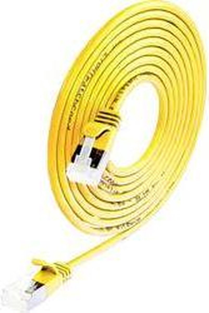 Wirewin 9120042366931 RJ45 Netwerkkabel, patchkabel CAT 6A S/STP 1.00 m Geel 1 stuk(s)
