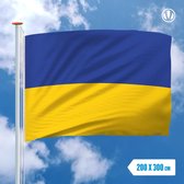 Vlag Oekraine 200x300cm - Glanspoly