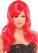 Burlesque Pruik - Rood - Rood - Sexy Lingerie & Kleding - Accessoires - Dames Lingerie - Pruiken