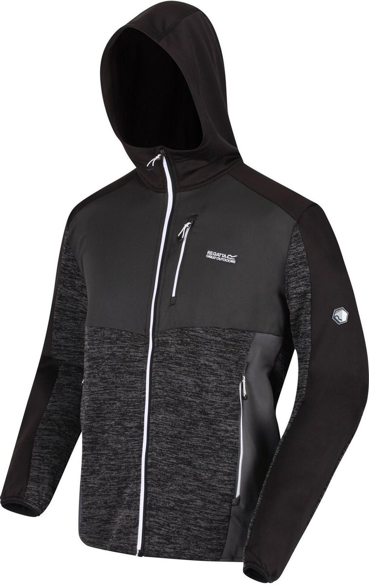 Regatta Cadford Fleece Met Hele Rits Met Capuchon Voor Heren Zwart