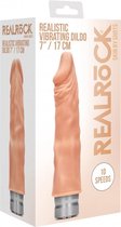 Realrock 7-17 cm Vibrating Dildo - Flesh - Realistic Vibrators