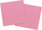80x stuks servetten van papier roze 33 x 33 cm